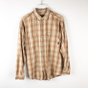 Patagonia Desert Tan Plaid Button Shirt (M)